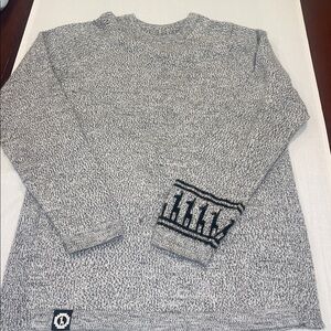 2401100 Paka Costa Apparel Crewneck Sweater Gray Royal Alpaca Wool Peru SZ M